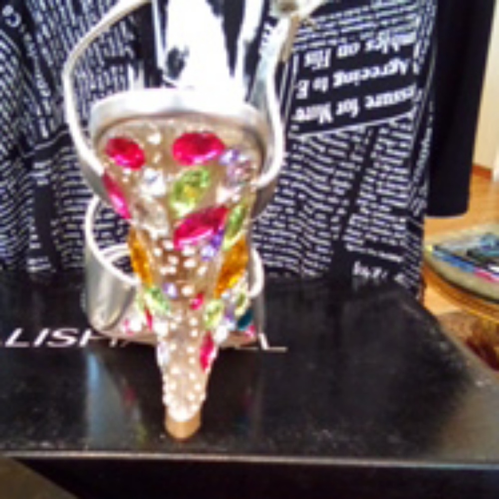 Wedge multi color stones silver - Picture 3 of 3